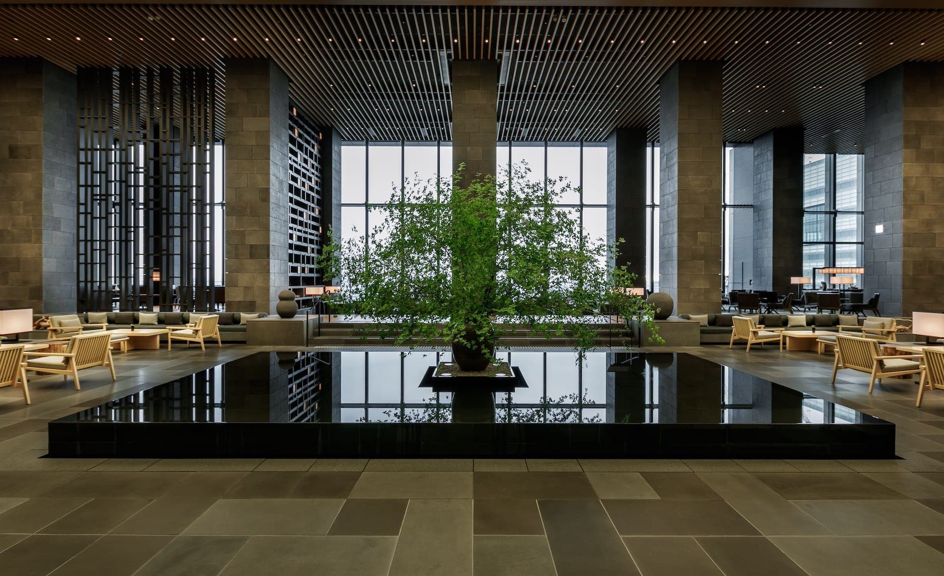 The lobby of Aman Tokyo, one of more than 5,000 properties Via Privata books with preferred benefits