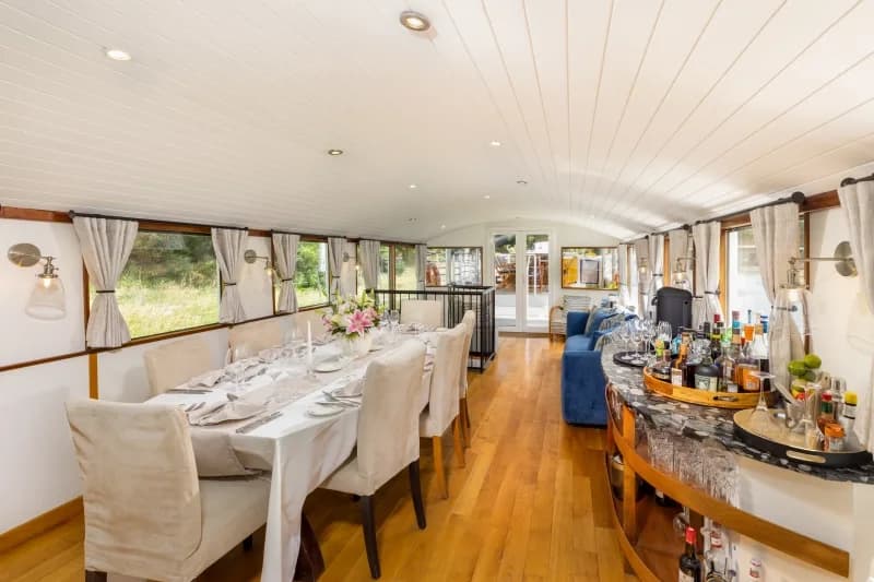 The dining room and bar