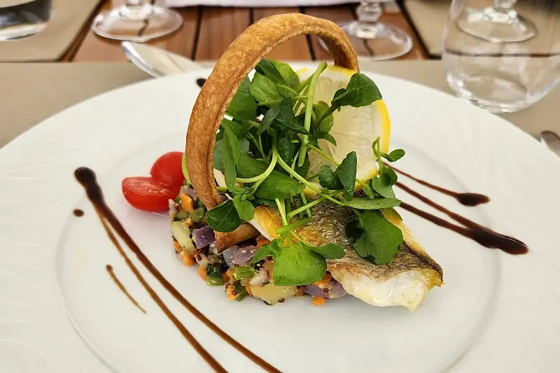 A fish course