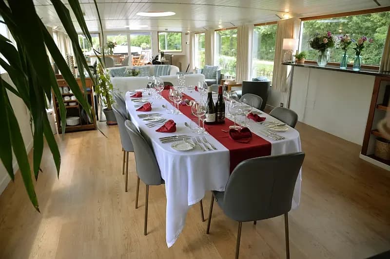 The dining table