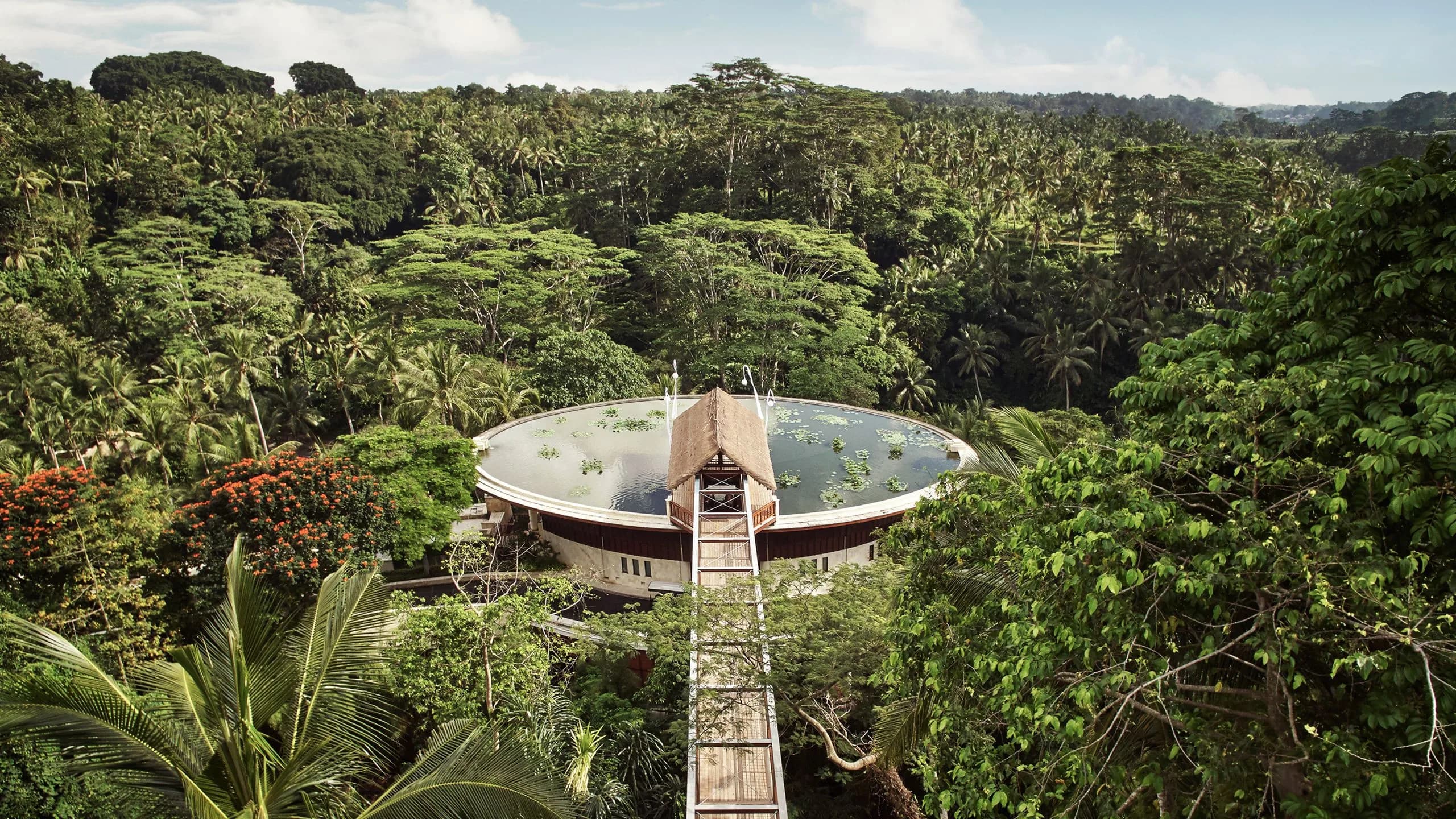 The arrival walkway at Four Seasons Bali at Sayan