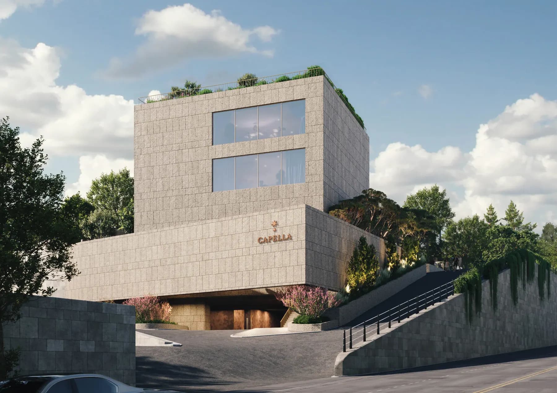 The Capella Residences Seoul Club in Hannam-dong, the preview venue for the residences at Heonin Maeul, rendered.