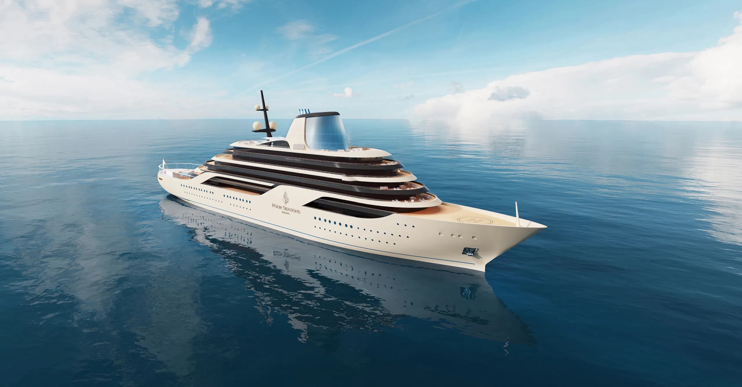 Four Seasons I at anchor in open water