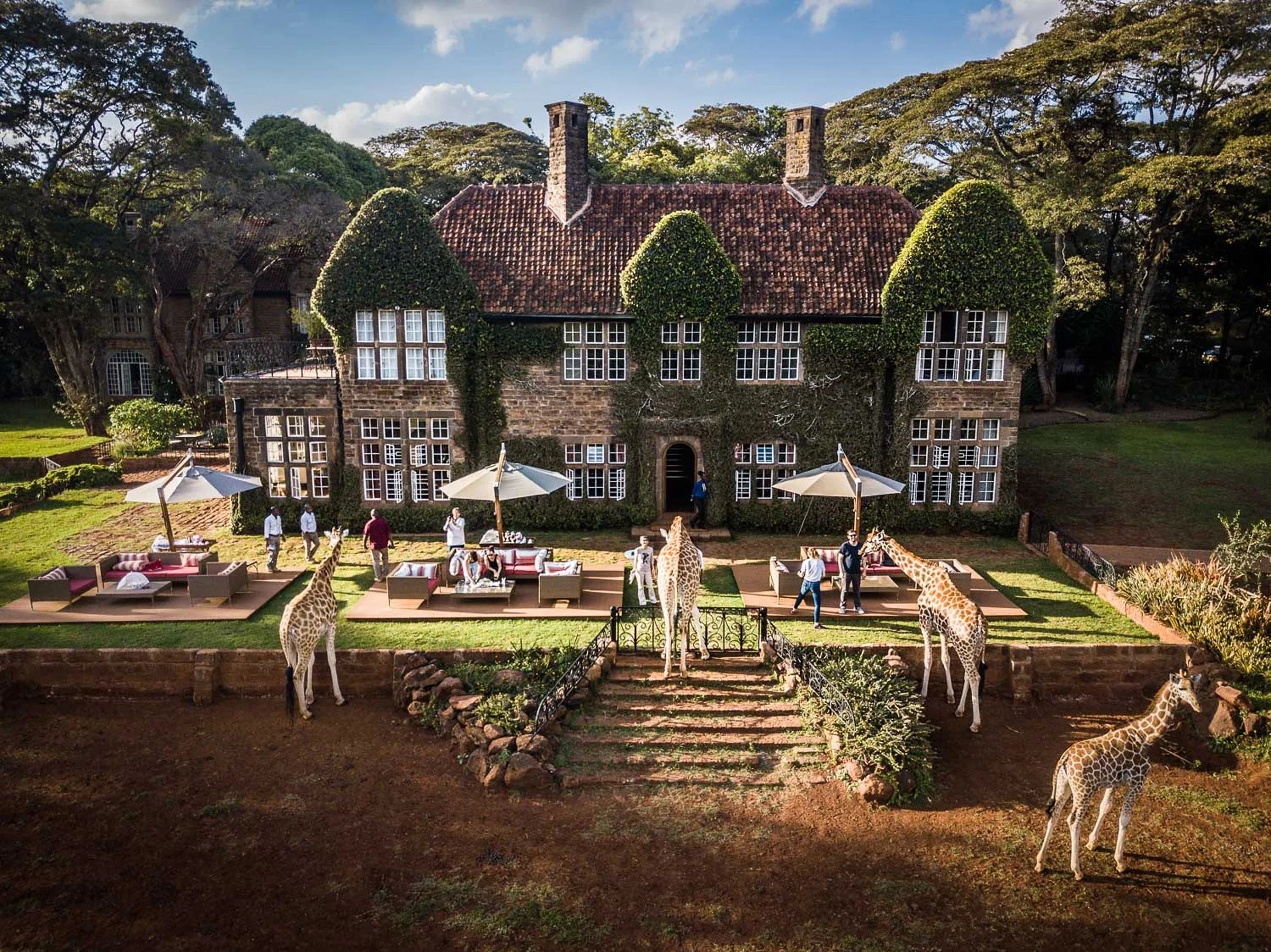 Giraffe Manor luxury hotel in Nairobi, Kenya